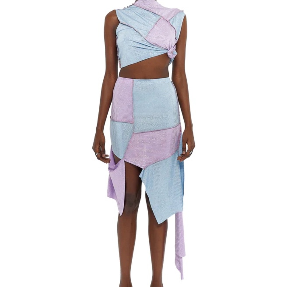 UPSALA Skirt and Top - Lilac/Blue